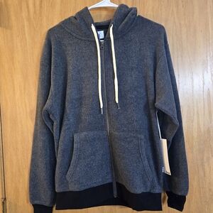 Feat Blanket Blend Zip Hoodie Hazy Black NWT